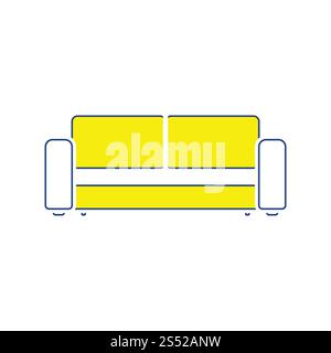 Cinema sofa Symbol. Thin Line Design. Vector Illustration. Stockfoto