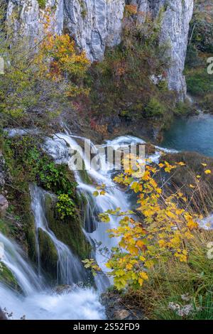 Die Wasserfälle des Nationalparks Plitvicer Seen, Kroatien, Europa. Stockfoto