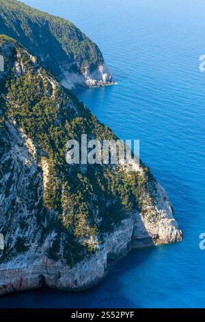 Südafrika Kap der Insel Lefkas (Lefkada, Griechenland, Ionisches Meer). Blick von oben. Stockfoto