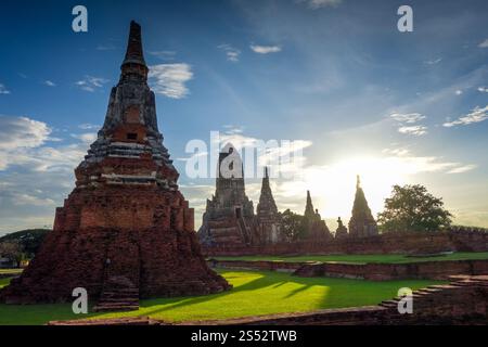Wat Chaiwatthanaram buddhistischer Tempel in Ayutthaya, Thailand. Wat Chaiwatthanaram Tempel, Ayutthaya, Thailand Stockfoto
