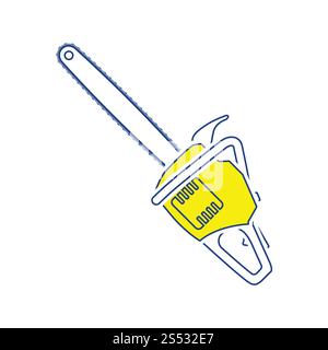 Symbol der Kette gesehen. Thin Line Design. Vector Illustration. Stockfoto