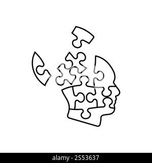 Lösung Symbol. Thin Line Design. Vector Illustration. Stockfoto