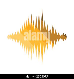 Musik-Equalizer-Symbol. Flache Farbgestaltung. Vektor-Illustration. Stockfoto
