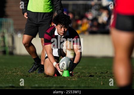 Tokio Japan. Januar 2025. Kengo Nonaka, 13. JANUAR 2025 - Rugby: Das 61. Rugby-Meisterschaftsspiel der Waseda University 15-33 Teikyo University im Prince Chichibu Memorial Rugby Stadium in Tokio Japan. Quelle: SportsPressJP/AFLO/Alamy Live News Stockfoto