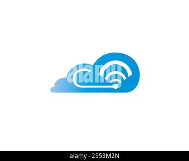 Vorlage für Symbole für Vektorgrafiken für Cloud-Logos Stockfoto