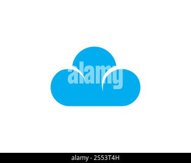 Cloud-Technologie Vektor-Logo Vorlage Design Vektor Stockfoto