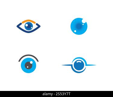 Branding Identität Corporate Eye Care Vektor-Logo-design Stockfoto