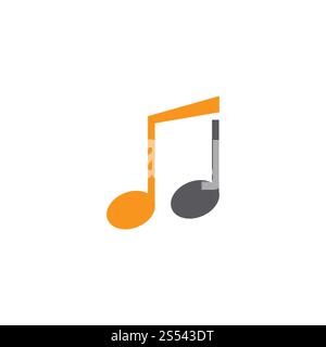 Symbol Musiknote Vector Illustration Design Stockfoto