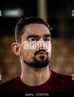 Barcelona Spieler #13 Tomas Satoransky wird während des Aufwärmens vor dem Basketballspiel der Turkish Airlines zwischen AS Monaco und FC Barcelona Basket in Gaston Medecin Hall gesehen. Endergebnis: AS Monaco 84:98 FC Barcelona Basket (Foto: Laurent Coust / SOPA Images/SIPA USA) Stockfoto