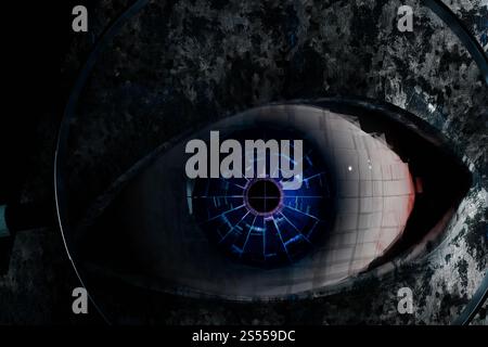 3D-Rendering von scifi android Eye Stockfoto