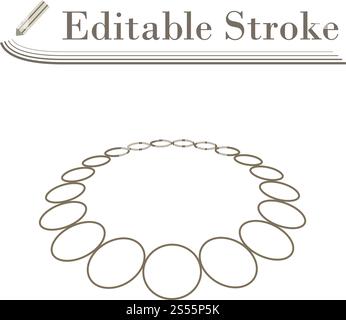Perlen-Symbol. Editierbare Hub einfaches Design. Vector Illustration. Stock Vektor
