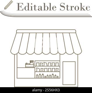Zelt Shop Symbol. Editierbare Hub einfaches Design. Vector Illustration. Stock Vektor