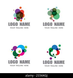 Vorlage für Logo-Vektor-Symbole in neuer Form Stockfoto