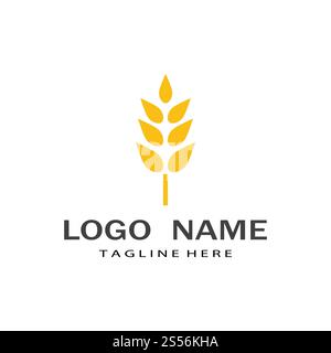 Landwirtschaft Weizen vektor Icon Design Stockfoto