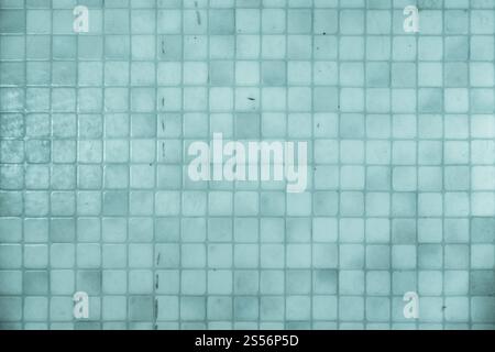 Alte Vintage blaue Fliesen Hintergrund. Hintergrundbild mit Textur. Alte Vintage Fliesen Textur Hintergrund Stockfoto