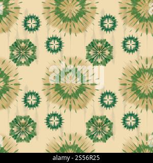 Künstlerische Stoff Tie Dye Gestreifte Muster Tinte Hintergrund Böhmische Spirale. Hippie Dye Draw Tiedye Swirl Shibori Tie Dye abstraktes nahtloses Batikmuster Stockfoto