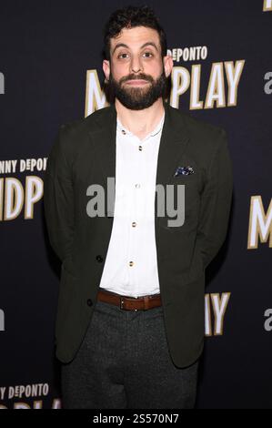 New York, USA. Januar 2025. Vinny DePonto nimmt am 13. Januar 2025 am Eröffnungsabend von „Mindplay“ im Greenwich House Theater in New York, NY Teil. (Foto: Anthony Behar/SIPA USA) Credit: SIPA USA/Alamy Live News Stockfoto