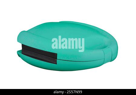 Elektrische Sandwichmaschine auf weißem Hintergrund. Elektrische Sandwichmaschine Stockfoto