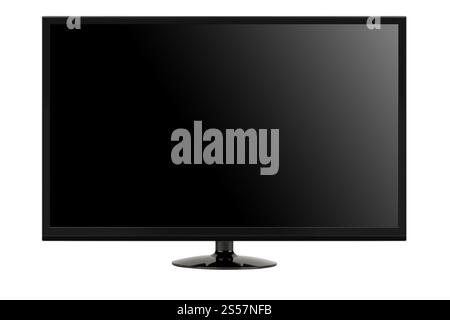 Leerer Computermonitor auf weißem Hintergrund isoliert. Leerer Computermonitor Stockfoto