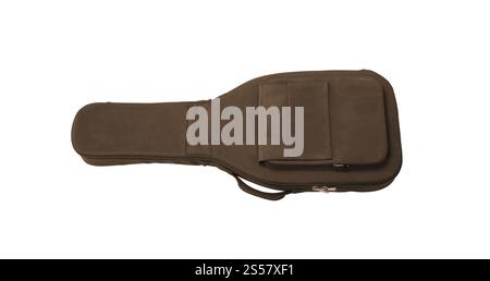 Tasche aus Gitarrenstoff isoliert auf Weiß Stockfoto