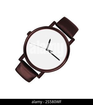 Moderne Uhr isoliert auf weißem Hintergrund Stockfoto