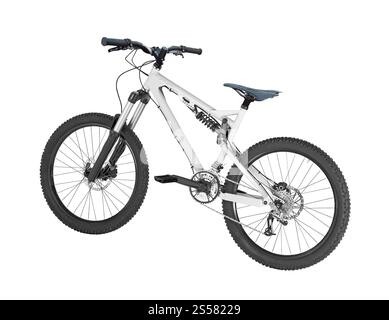 Mountainbike isoliert auf weißem Hintergrund. Mountainbike isoliert Stockfoto