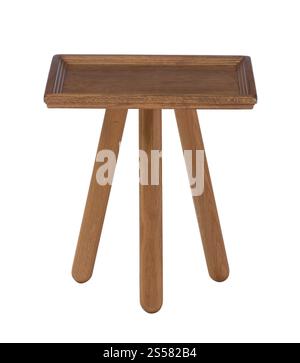 Bauern melken Stuhl isoliert auf weißem Hintergrund. Bauern melken Stuhl Stockfoto