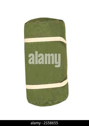 Grüne Leinentasche Stockfoto