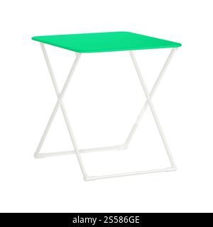 Camping Klapphocker isoliert auf weiss Stockfoto