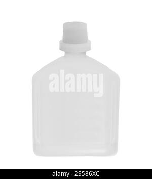 Kleber. Weiße Plastikflasche isoliert auf einer weißen Flasche Stockfoto