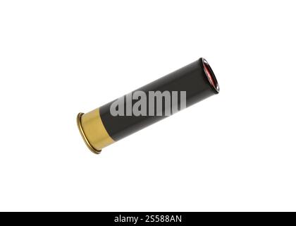 Shotgun shells auf weißem Hintergrund Stockfoto