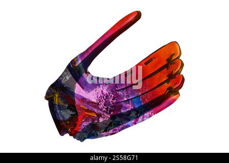 Baseballhandschuh isoliert Stockfoto