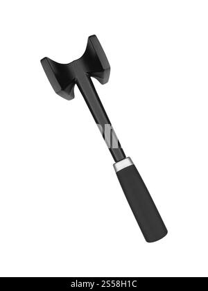 Fleischschneidehammer isoliert auf weiß Stockfoto