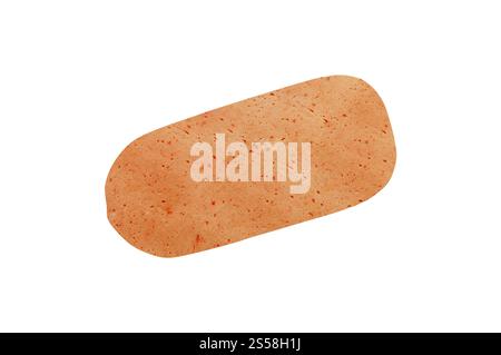 Salamischeiben isoliert Stockfoto