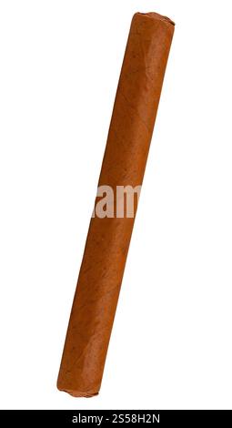 Kubanische Zigarre, isoliert auf weiss Stockfoto