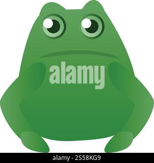 Symbol für Fettfrosch. Cartoon des fetten Froschvektorsymbols für Webdesign isoliert auf weißem Hintergrund. FAT Frog Icon, Cartoon Style Stock Vektor