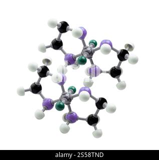 Molekül isoliert auf weißem Hintergrund. Molekül Stockfoto