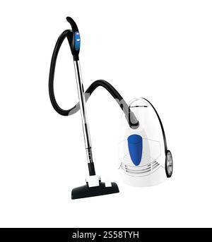 Staubsauger isoliert auf weißem Hintergrund. Staubsauger isoliert Stockfoto