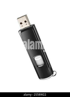 USB-Flash-Speicher auf weißem Hintergrund isoliert. USB-Flash-Speicher isoliert Stockfoto