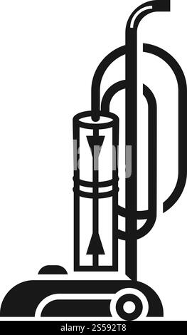 Symbol für Staubsauger. Einfache Illustration des Vektorsymbols des Staubsaugers für Webdesign isoliert auf weißem Hintergrund. Staubsauger Symbol, einfach Stock Vektor