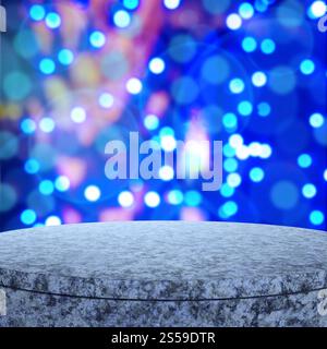 Leere Tabelle und unscharfen Hintergrund zur Produkt-Präsentation Stockfoto