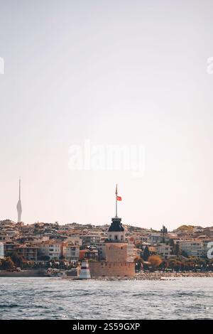 Mädchenturm in Istanbul. Die Hauptattraktion der Stadt Istanbul Stockfoto