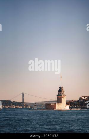 Mädchenturm in Istanbul. Die Hauptattraktion der Stadt Istanbul Stockfoto