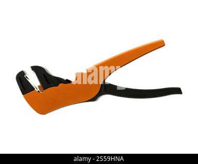 Verstellbarer Schraubenschlüssel oder Affenschlüssel isoliert auf weiß Stockfoto