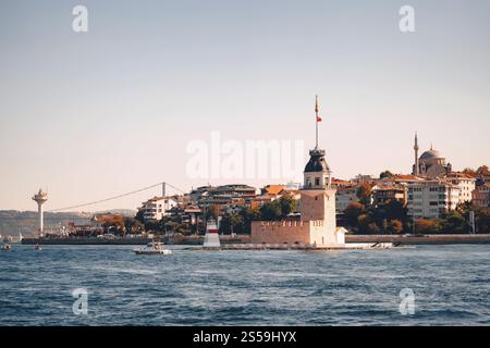 Mädchenturm in Istanbul. Die Hauptattraktion der Stadt Istanbul Stockfoto