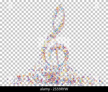 Noten Hintergrund. Transparency Raster Design. Vector Illustration. Stock Vektor
