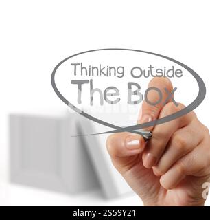 Hand zieht Tellerrand den als Konzept Stockfoto