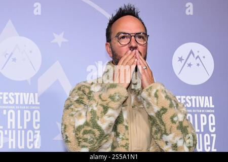 Alpe Huez, Frankreich. Januar 2025. Porträt von Jarry bei der Eröffnungszeremonie des Alpe d’Huez Comedy Film Festivals in Alpe d’Huez, Frankreich, am 13. Januar 2025. (Foto: Romain Doucelin/NurPhoto) Credit: NurPhoto SRL/Alamy Live News Stockfoto