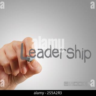 Handschrift-Führung als Konzept Stockfoto