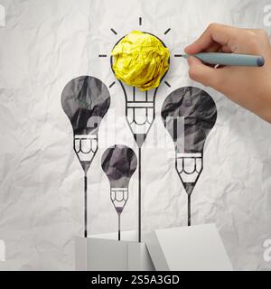 Hand zieht Tellerrand den als Konzept Stockfoto